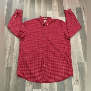 LL Bean Plaid Size Tall - XXL Cotton Button Down Men's Wrinkle Resistant #275570